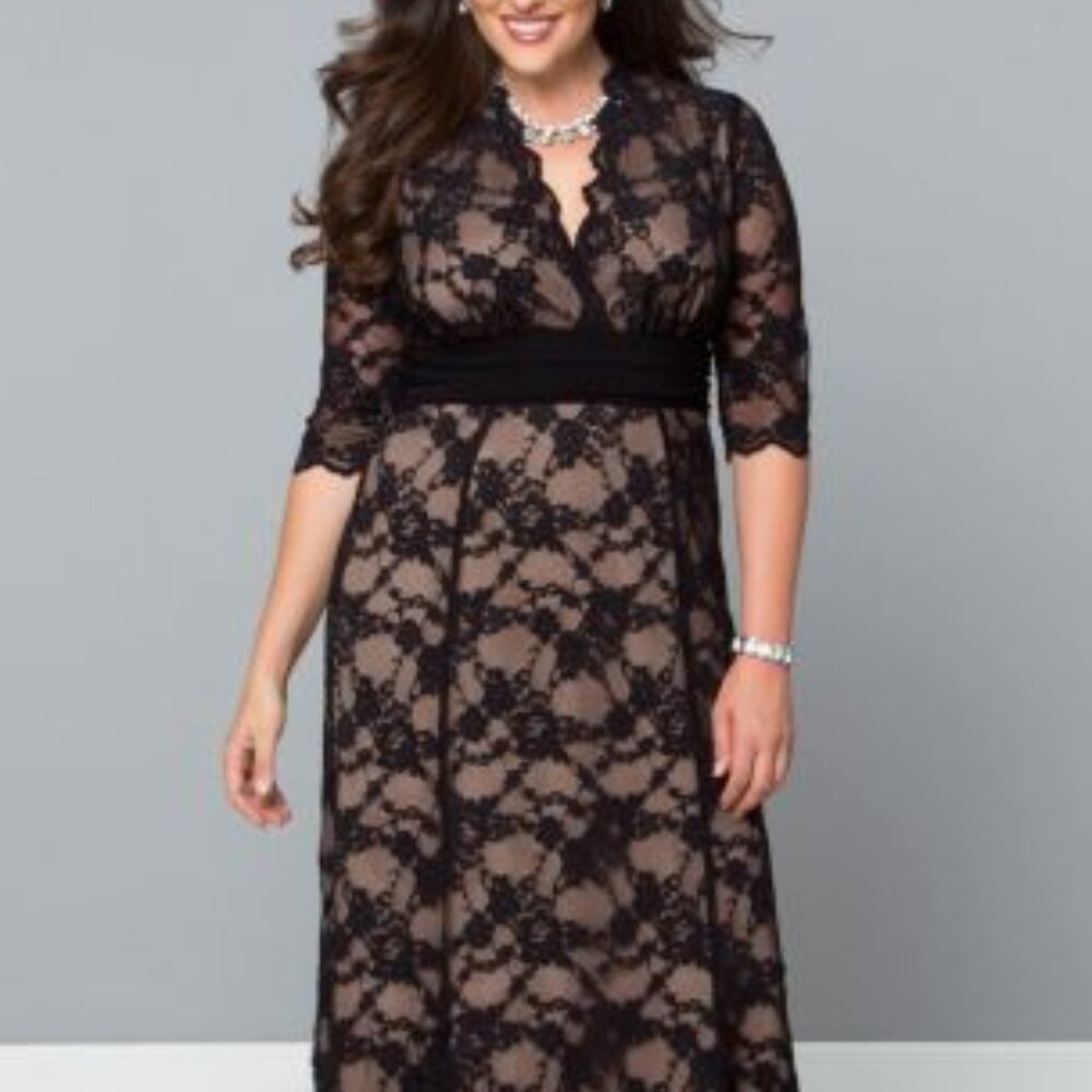 Kiyonna Sexy Lace Evenig Gown